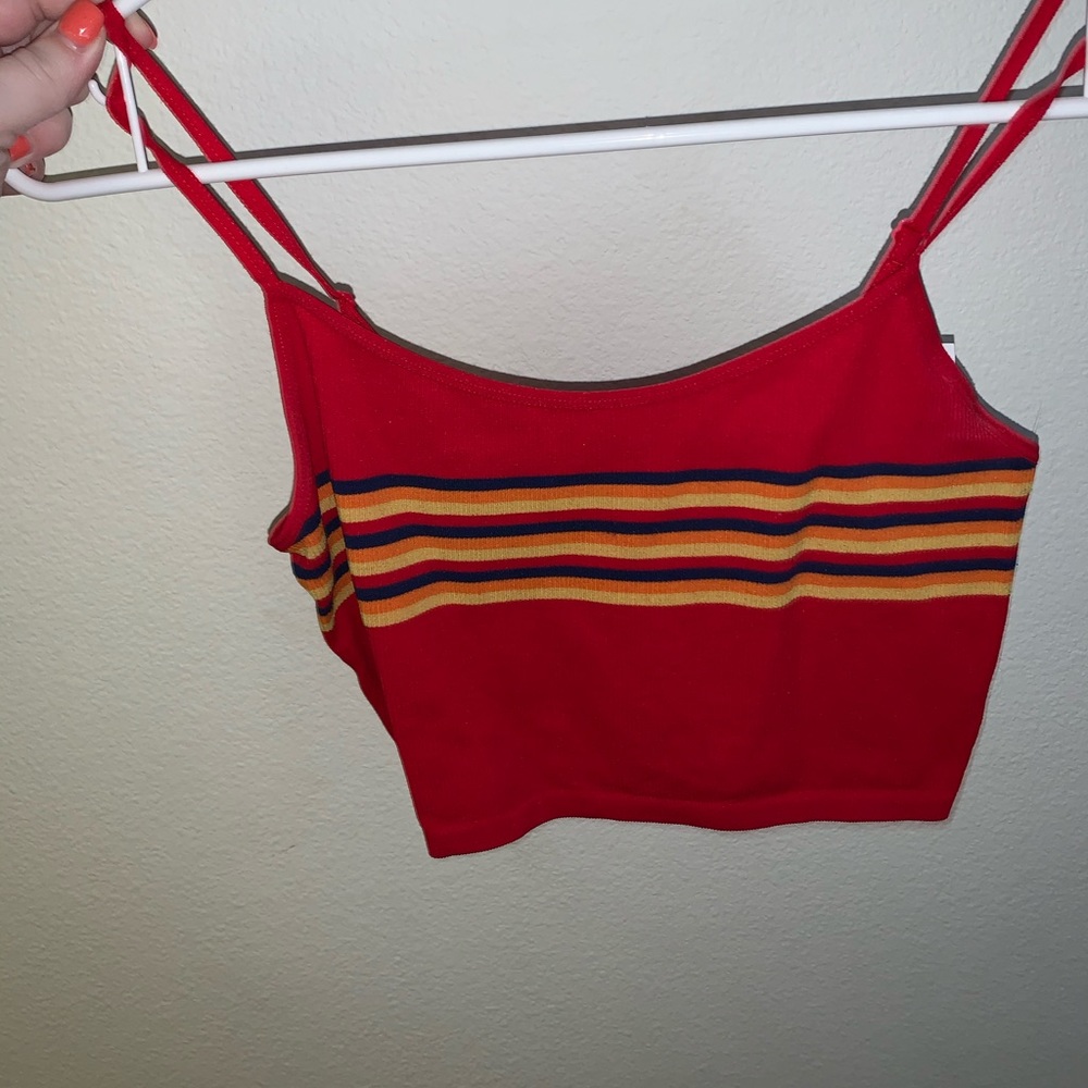 Red Tank Crop Top